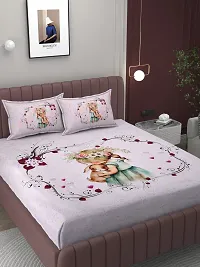 Digital Printed Cotton King Size Bedsheet With 2 Pillow Covers-thumb1