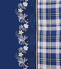 Multicolored 300 TC Microfiber Double Floral Printed Duvet/Rajai Cover Blue (90x100)-thumb2