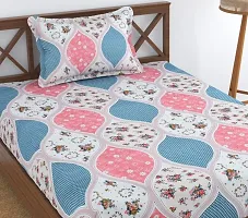 Classic Microfiber Printed Single Bedsheets with Pillow Cover-thumb1