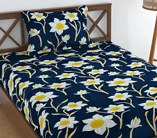 Classic Microfiber Printed Single Bedsheets with Pillow Cover-thumb3