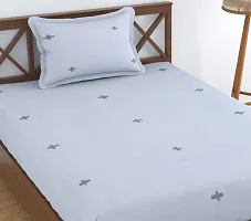 Classic Microfiber Printed Single Bedsheets with Pillow Cover-thumb1