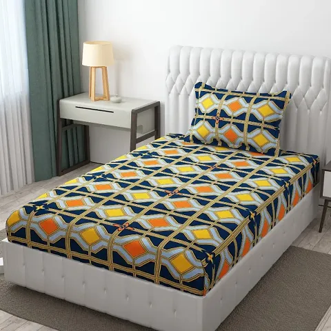 Microfiber Printed Single Bedsheet with Pillow Cover