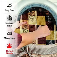 Printed Microfiber Diwan Set 8 Pieces, 1 Single bedsheet, 5 Cushions Covers and 2 Bolster Covers-thumb1