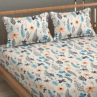 Comfortable Cotton 3D Printed Double Bedsheets With Pillow Covers-thumb1