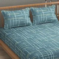 Comfortable Cotton 3D Printed Double Bedsheets With Pillow Covers-thumb1