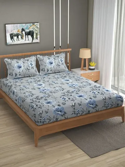 Printed Double Bedsheet with 2 Pillow Cover