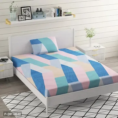 Comfortable Cotton 3D Printed Single Bedsheets With Pillow Cover