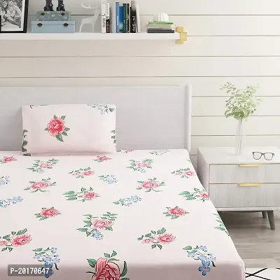 Comfortable Cotton 3D Printed Single Bedsheets With Pillow Cover-thumb5