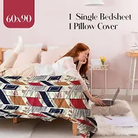 Classic 280TC Microfiber 3D Printed One Single Bedsheets with Pillow Cover-thumb2