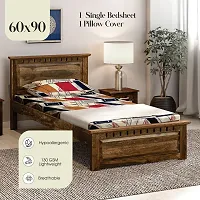 Classic 280TC Microfiber 3D Printed One Single Bedsheets with Pillow Cover-thumb3