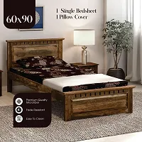 Classic 280TC  Microfiber 3D Printed One Single Bedsheets with Pillow Cover-thumb4