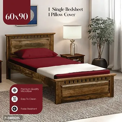 Microfiber Single Bedsheet 90*60 with 2 Pillowcovers-thumb4