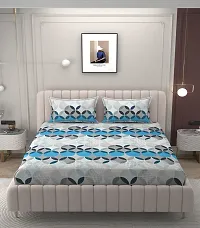 New Fitted Glace 3D Printed Cotton King Size Bedsheet and 2 Pillow Covers, 72x78x8 Inches-thumb4