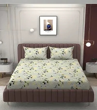 New Fitted Glace 3D Printed Cotton King Size Bedsheet and 2 Pillow Covers, 72x78x8 Inches-thumb4