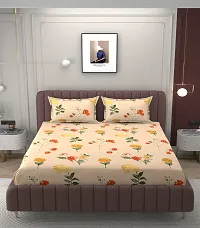 New Fitted Glace 3D Printed Cotton King Size Bedsheet and 2 Pillow Covers, 72x78x8 Inches-thumb3