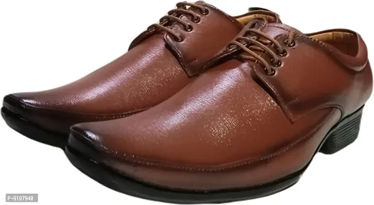 Classy Synthetic Patent Solid Formal Shoes for Men