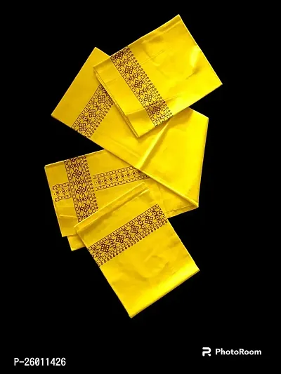 Stylish Yellow Cotton Gamcha Pack Of 3