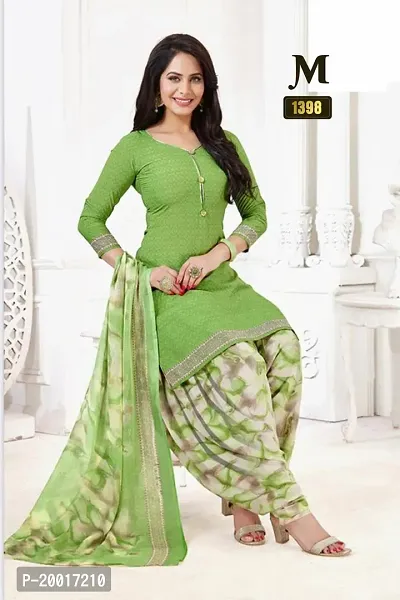 Unstitched Crepe Salwar Suits  Dress Materials-thumb0