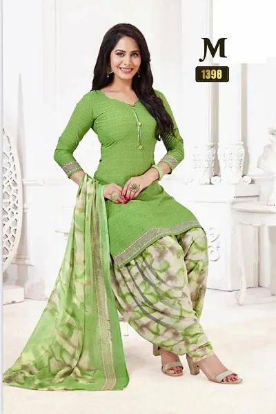 Classic Crepe Dress Material with Dupatta