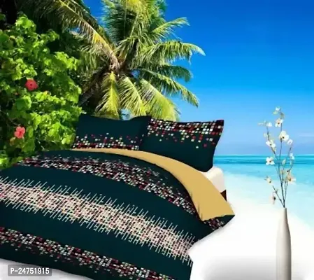 Comfortable Printed Polycotton Queen Size Bedsheet With Pillow Covers