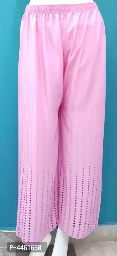 Women's Pink Rayon Palazzo-thumb0