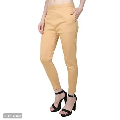 Buy STOP White Solid Straight Fit Cotton Lycra Women's All Occasions Pants  | Shoppers Stop