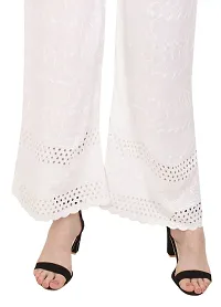 Rayon Full embroidered White Palazzo-thumb3