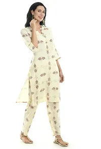 Cotton Slub Printed Kurti with Pant Set-thumb4