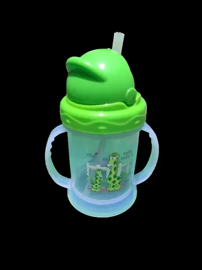 1 pc of baby sipper for kids/baby with handle straw,Classic Soft Spout Cup