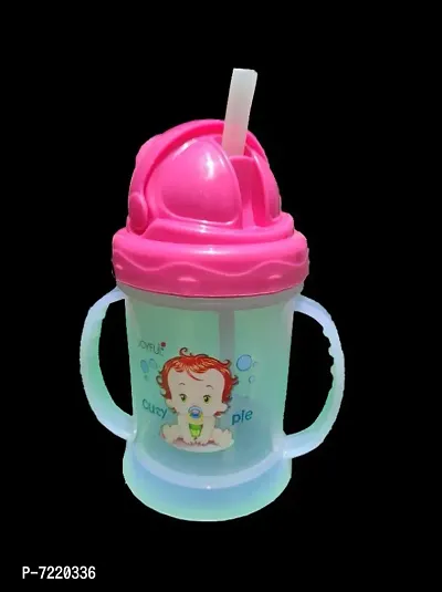 1 pc of baby sipper for kids/baby with handle straw,Classic Soft Spout Cup-thumb0