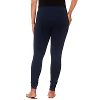ANKITA Enterprise Slim Fit Sretchable and Comfortable Cotton Leggings for Women (Navy Blue, XL)-thumb2
