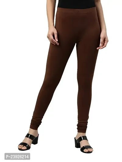 ANKITA Enterprise Slim Fit Sretchable and Comfortable Cotton Leggings for Women (Coffee, XL)-thumb0