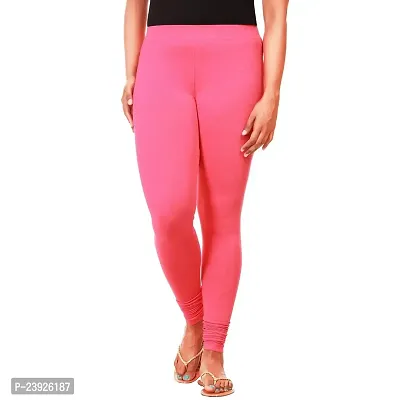 ANKITA Enterprise Slim Fit Sretchable  Comfortable Cotton Leggings for Women (Pink, XL)-thumb0