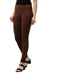 ANKITA Enterprise Slim Fit Sretchable and Comfortable Cotton Leggings for Women (Coffee, L)-thumb1