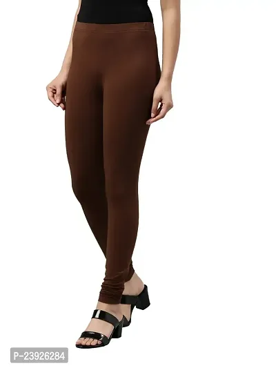 ANKITA Enterprise Slim Fit Sretchable and Comfortable Cotton Leggings for Women (Coffee, L)-thumb2