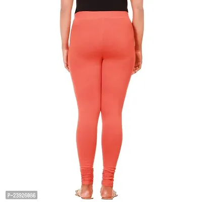 ANKITA Enterprise Slim Fit Sretchable and Comfortable Cotton Leggings for Women (Orange, XL)-thumb3