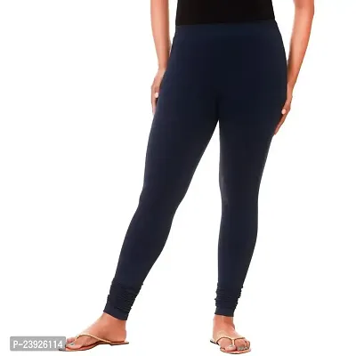 ANKITA Enterprise Slim Fit Sretchable and Comfortable Cotton Leggings for Women (Navy Blue, XL)-thumb0