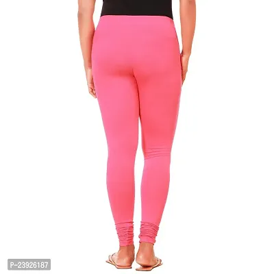 ANKITA Enterprise Slim Fit Sretchable  Comfortable Cotton Leggings for Women (Pink, XL)-thumb2