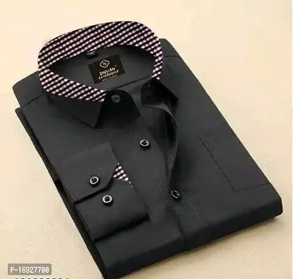 Comfortable Black Cotton Shirt For Men