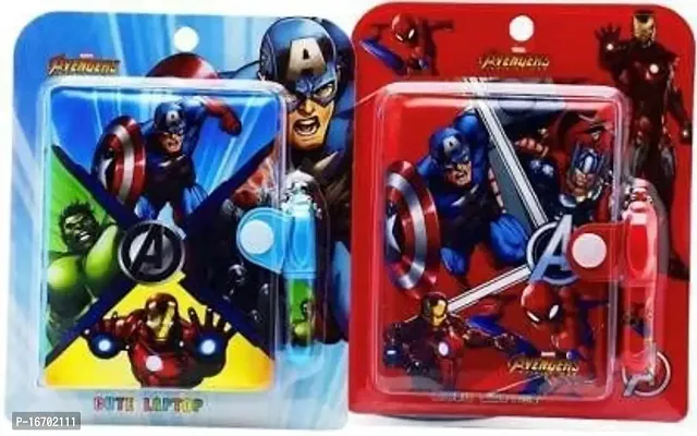 Youth Enterprises Pack of 1 Cute Avengers Themed Printed Mini Pocket Button Diary with Small Pen for Kids Birthday Gift | Return Gift| Assorted Colours-to be Sent as per Availability-