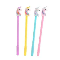 Youth Enterprises (Pack of 6) Unicorn Cartoon Character Theme Gel Pen for Kids, Birthday Return Gifts, Creative Stationery Student School Supplies.-thumb1