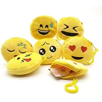 Pack of 12 Emoji Yellow Fur Zip Pouch-thumb2