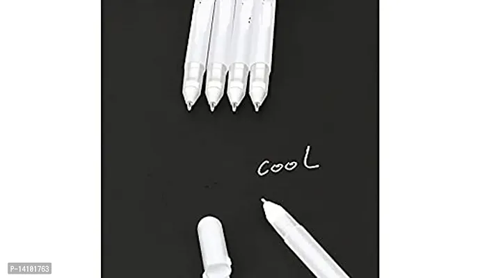 Set of 5 White Pen Fine Point - Smudge-resistant White Pen-thumb2