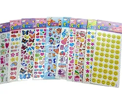 Pack of 20 Vinyl Peel- Off Stickers- Sheets Multicoloured self Adhesive Stone Stickers-thumb1