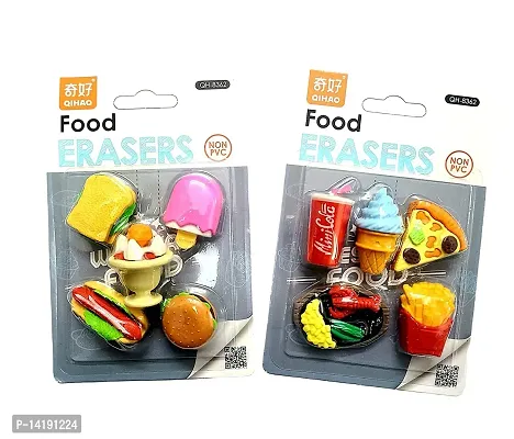 10Pcs Food Erasers Set.