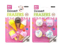 Pack of 9pcs Cup Cake Erasers Set.-thumb1