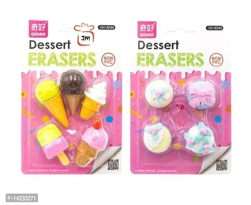 Pack of 9pcs Cup Cake Erasers Set.-thumb2