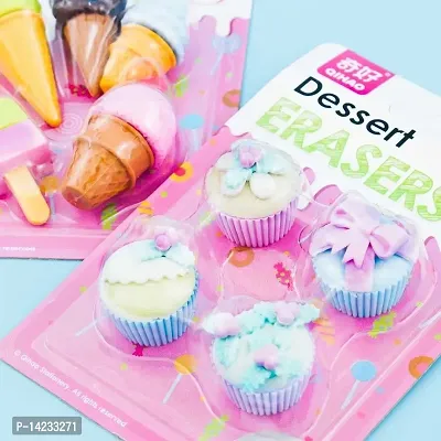 Pack of 9pcs Cup Cake Erasers Set.-thumb3
