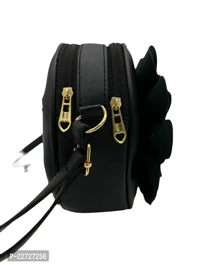 Stylish Artificial Leather Self Pattern Sling Bags For Women-thumb0