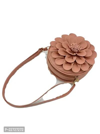 Stylish Artificial Leather Self Pattern Sling Bags For Women